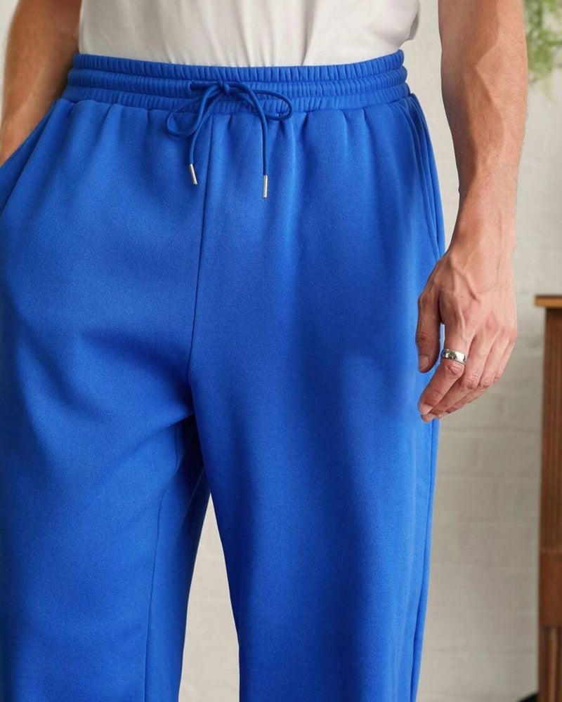 FLYNOFF Korean Royal Blue Loose Sit Track Pant - Image 3